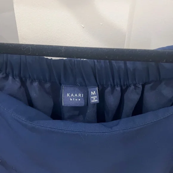 Kaari Blue Navy Off Shoulder Blouse - Picture 3 of 6